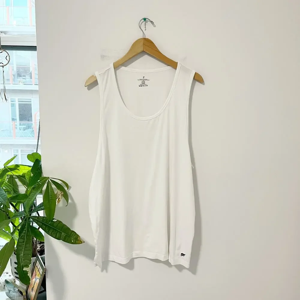 Fabletics Men's White Relaxed Fit Muscle Tank Size XXL